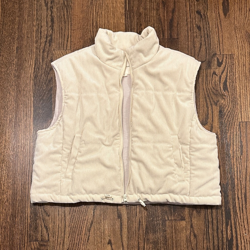 Thread & Supply Off-White Quilted Vest